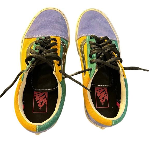 Vans Old Skool Colorful Suede/Canvas Colorblock Fashion Sneakers Women’s Size 7 - Picture 4 of 8